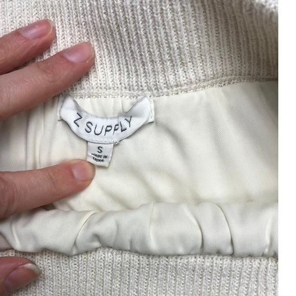 Z SUPPLY Womens Cream Pointelle Knit Maxi Skirt ZK251498 Small Ivory Boho - Picture 3 of 10